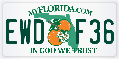 FL license plate EWDF36
