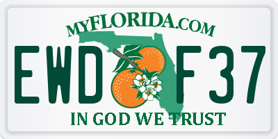 FL license plate EWDF37