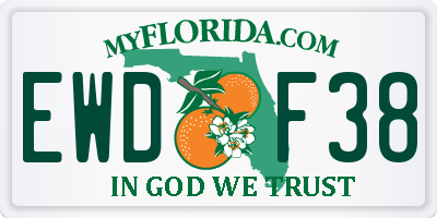FL license plate EWDF38