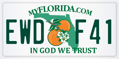 FL license plate EWDF41