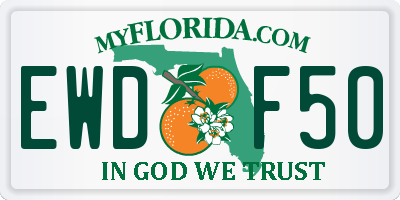 FL license plate EWDF50