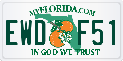 FL license plate EWDF51
