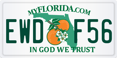 FL license plate EWDF56
