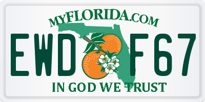 FL license plate EWDF67