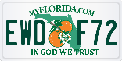 FL license plate EWDF72