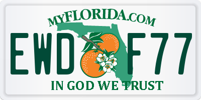 FL license plate EWDF77