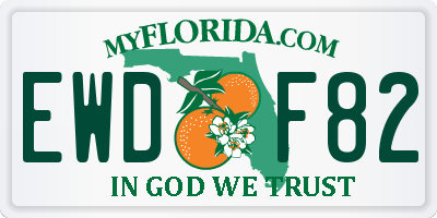 FL license plate EWDF82