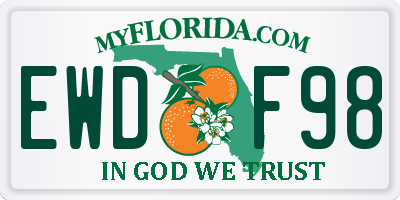 FL license plate EWDF98