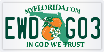 FL license plate EWDG03