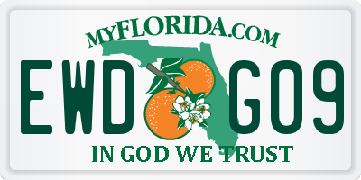 FL license plate EWDG09