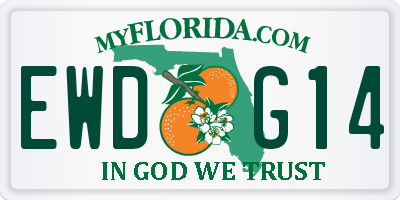 FL license plate EWDG14