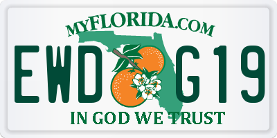 FL license plate EWDG19