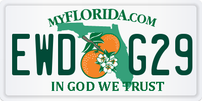 FL license plate EWDG29