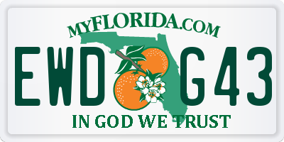 FL license plate EWDG43