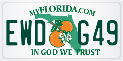 FL license plate EWDG49