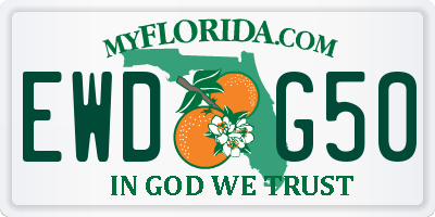 FL license plate EWDG50