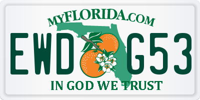 FL license plate EWDG53
