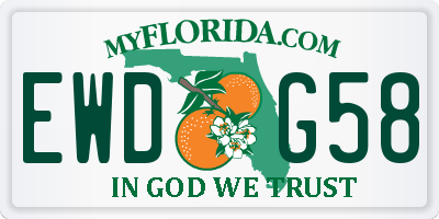 FL license plate EWDG58