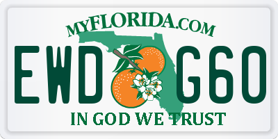 FL license plate EWDG60
