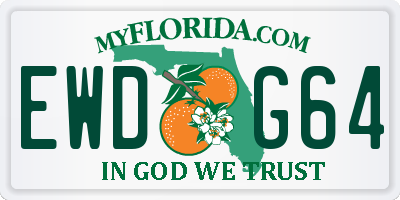 FL license plate EWDG64
