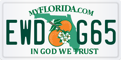 FL license plate EWDG65