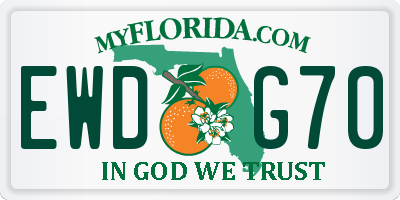 FL license plate EWDG70