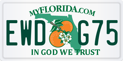 FL license plate EWDG75