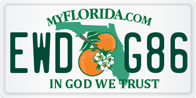 FL license plate EWDG86