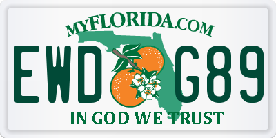 FL license plate EWDG89