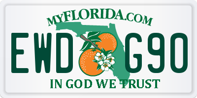 FL license plate EWDG90