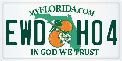 FL license plate EWDH04