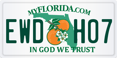 FL license plate EWDH07