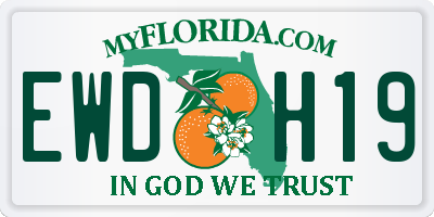 FL license plate EWDH19