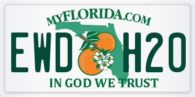 FL license plate EWDH20
