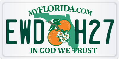 FL license plate EWDH27