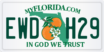 FL license plate EWDH29
