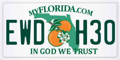 FL license plate EWDH30