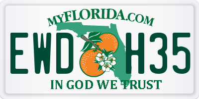 FL license plate EWDH35