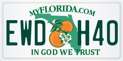FL license plate EWDH40