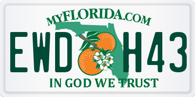 FL license plate EWDH43