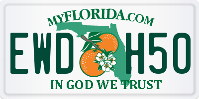 FL license plate EWDH50