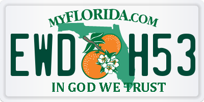 FL license plate EWDH53