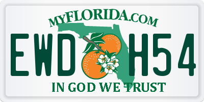 FL license plate EWDH54