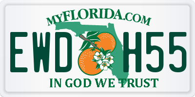 FL license plate EWDH55