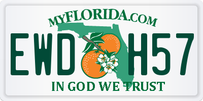 FL license plate EWDH57