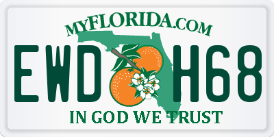 FL license plate EWDH68
