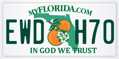 FL license plate EWDH70
