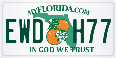 FL license plate EWDH77