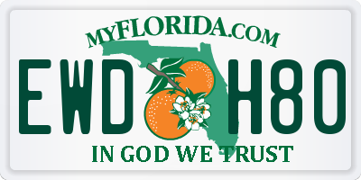 FL license plate EWDH80