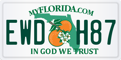 FL license plate EWDH87